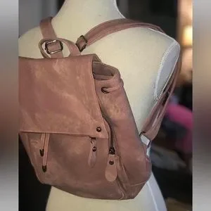 Bags | Bogo5 Dark Pink Suede Backpack | Poshmark display picture 3
